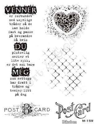 Kort & Godt - Clearstamps Medium Plate - Postcard
