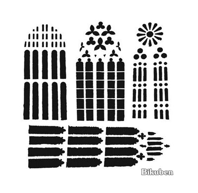 The Crafters Workshop -Dina Wakley - Mini Church Windows 6x6"