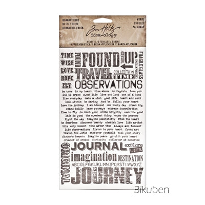 Tim Holtz Ideaology - Remnant Rubons - Words