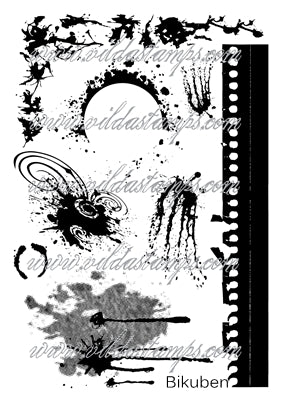 Vilda Stamps - Scrap & Mixed Media Kit 2 - Umontert Stempel