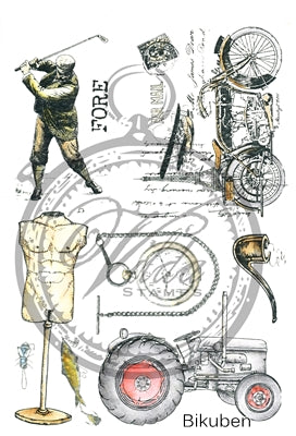 Vilda Stamps - Manligt - Umontert Stempel