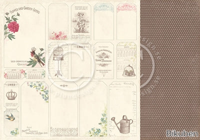 Pion Design - Vintage Garden - Tags 12x12"