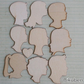 Maya Road - Love Portrait Wood Embeliishment