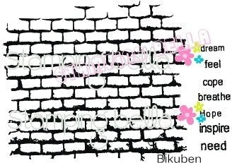 Stamping Bella - Journal Your Art Out Wall Words - Umontert stempel