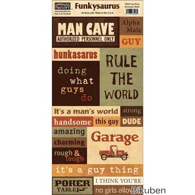 The Paperloft - Funkysaurus - Guy Thing Accessory Sheet