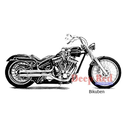 Deep Red Stamps - Motorcycle - Cling stamp