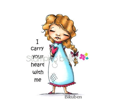 Stamping Bella - I carry your heart with me - Umontert stempel