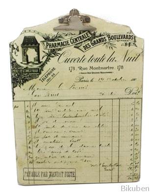 Melissa Frances - Clipboard - Vintage Pharmacy Script