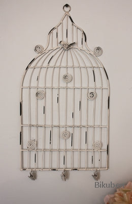 Melissa Frances - Birdcage Memo Holder - White