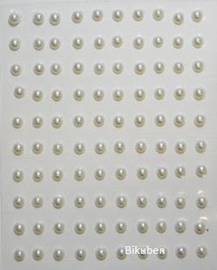 Kort & Godt: Halvperler krem - 5 mm selvklebende