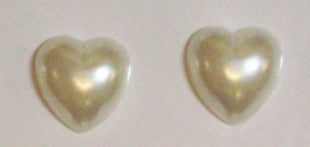 Kort og Godt: Hjerte halvperler - natur - selvklebende