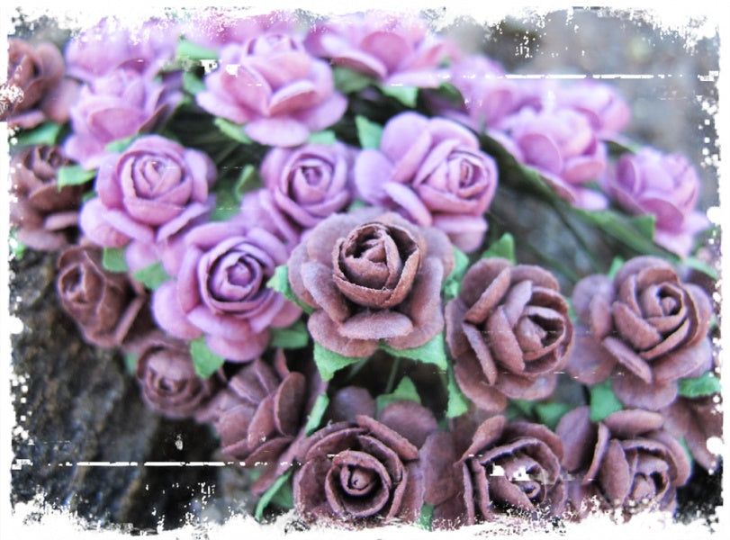 Papirdesign: Roser - Vintage Rosa - 1,2 cm