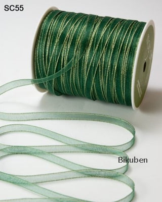 May Arts - Sheer Ribbon - Green/Golden Egde - METERSVIS