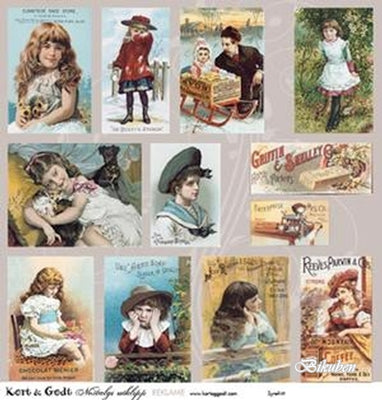 Kort og Godt: Nostalgi utklipp - Reklame   12 x 12"