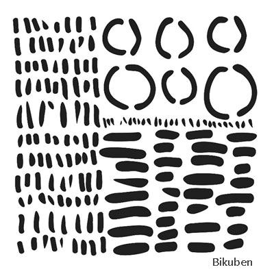 The Crafters Workshop - Stencil - Dash Circle Dash 6x6"