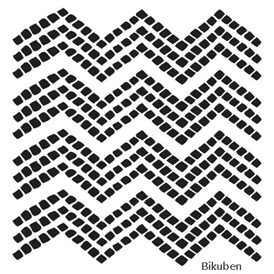 The Crafters Workshop -Dina Wakley - Stencil - Mini Chevron Tiles 6x6"