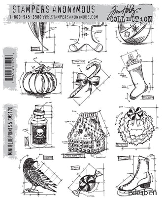 Tim Holtz Collection - Mini Blueprints 5 - Stamps