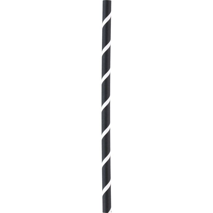 Sugerør - Papir - Twisted sort - 10 stk