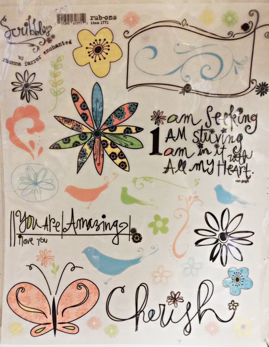 Rhonna Farrer Scribbly Enchanted Rub-Ons