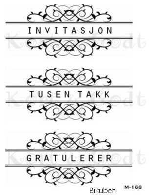 Kort & Godt - Clearstamps Medium Plate - Invitasjon m/border