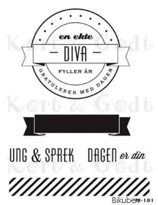 Kort & Godt - Clearstamps Medium Plate - En ekte diva