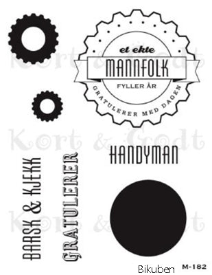 Kort & Godt - Clearstamps Medium Plate - Handyman