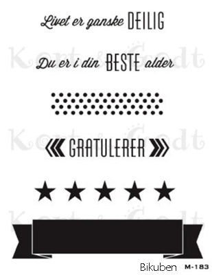 Kort & Godt - Clearstamps Medium Plate - Banner