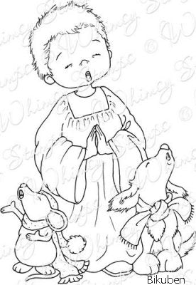 Whimsy Stamps - Cling mount - Christmas Choir Boy