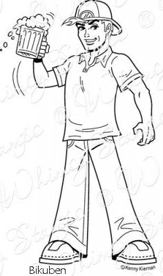 Whimsy Stamps - Cling mount - Cheers Dude