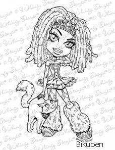 Whimsy Stamps - Cling mount - Princess Pia