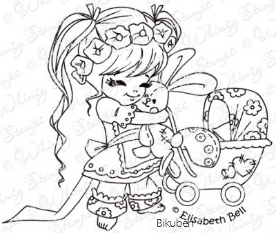 Whimsy Stamps - Cling mount - Bunny Bunting