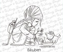 Whimsy Stamps - Cling mount - Li'l Bells Snack Time