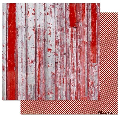 Papirdesign - Julehilsen - Låvevegg 12x12"