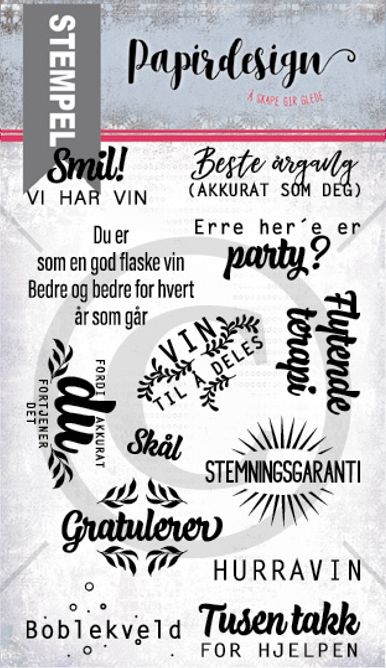 Papirdesign - Clearstamps - Vinetikett