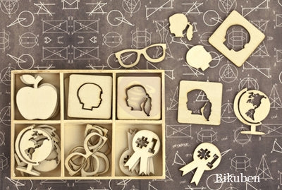 Prima - School Memories - Wood Icon in a Box