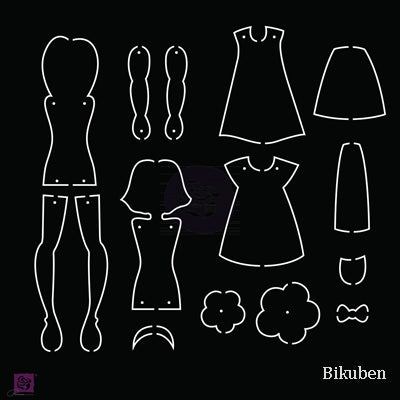 Prima - Stencil - Doll Mask 12x12"