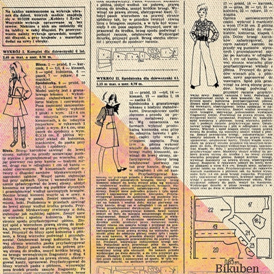 Prima - Resist Canvas Sheet - News Print 12x12"