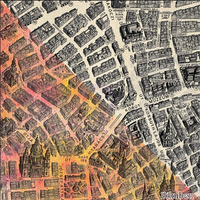 Prima - Resist Canvas Sheet - City Map 12x12"