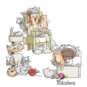 Art Impressions - Cling Mounted - Cat Lady