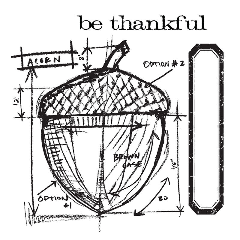 Tim Holtz Alterations - Framelits Die Set w/Stamps - Acorn Blueprint