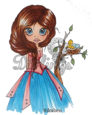 Little Darlings - Saturated Canary - Rose Red - Umontert Stempel