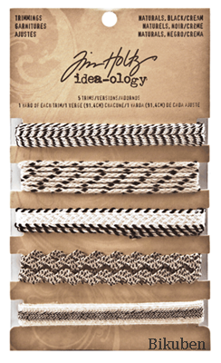 Tim Holtz - Ideaology - Trimmings - Naturals - Black/Cream