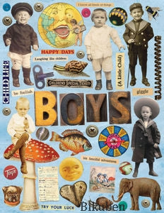 Splash of Color - Utklippsark - Vintage Boys A4