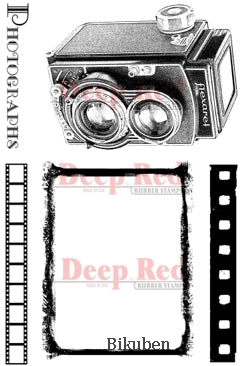 Red Rubber Stamps - Vintage Photo Frame  Set - Cling Stamp