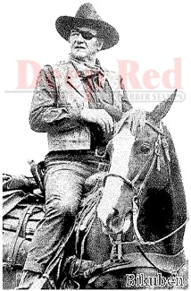 Deep Red Stamps - John Wayne - Cling Stamp
