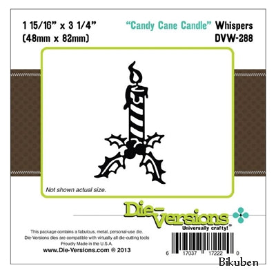 Die-Versions - Whisper Die - Candy Cane Candle