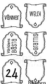 Bildmålarna - 6 Tags - Stamps