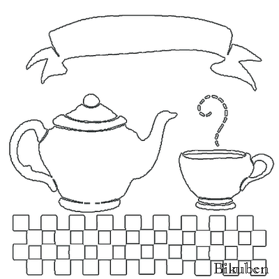 Claudine Hellmuth - Stencil - Tea Time 6x6"