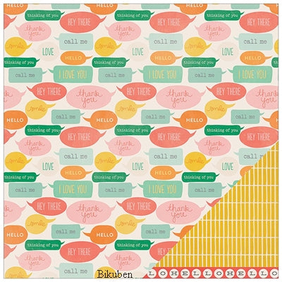 American Crafts - From Me to You - Hello 12x12"