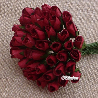 Wild Orchid - Rosebuds - Deep Red 4mm